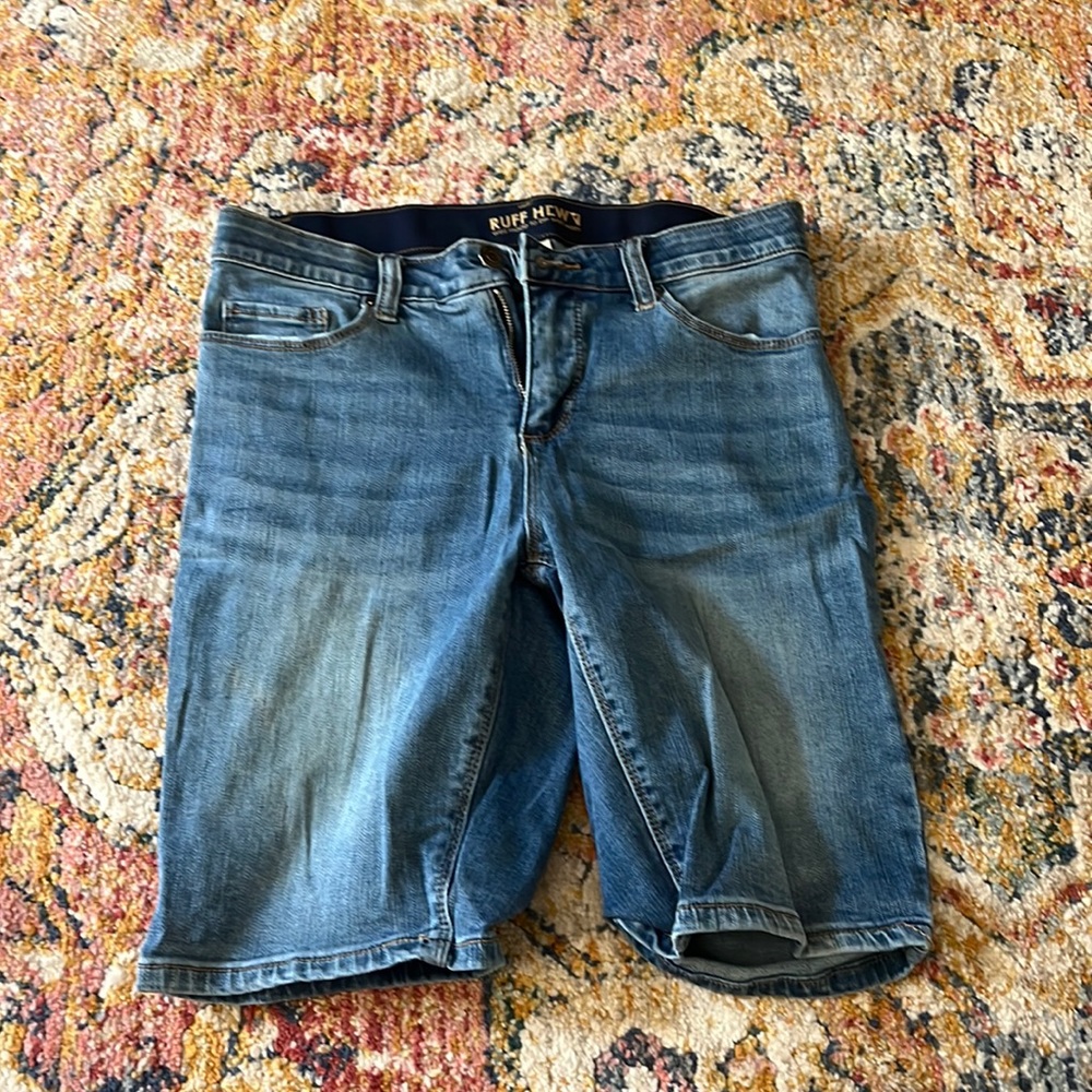 Biker jean shorts